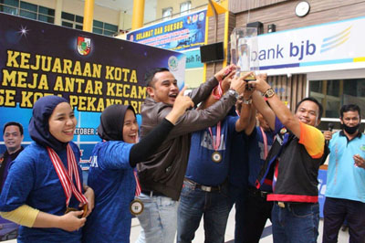 Kejurkot Pekanbaru 2021, Tim Tenis Meja Kecamatan Bukitraya Kembali Pertahankan Gelar 